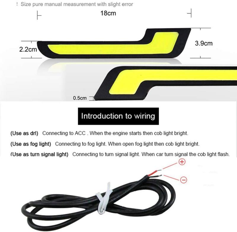 ИЗЧЕРПАН! Дневни светлини - диодни - COB LED DayLight - 2 броя комплект с метален корпус - Image 2