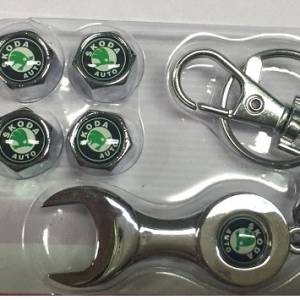 Ключодържател+капачки винтили SKODA