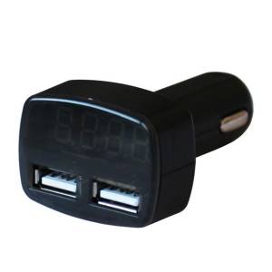 Електрически волтметър 12/24V с 2 USB  порта