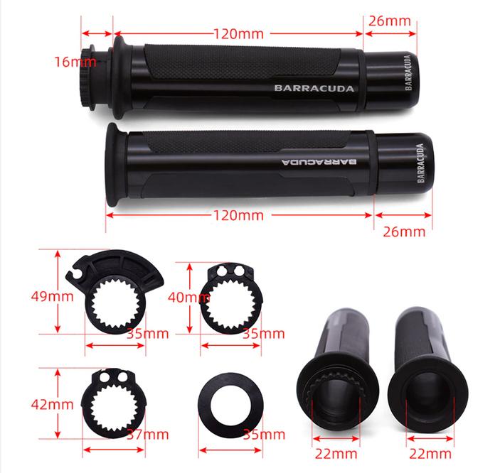 дръжки за мотоциклет с краш тапи-червени - Image 4