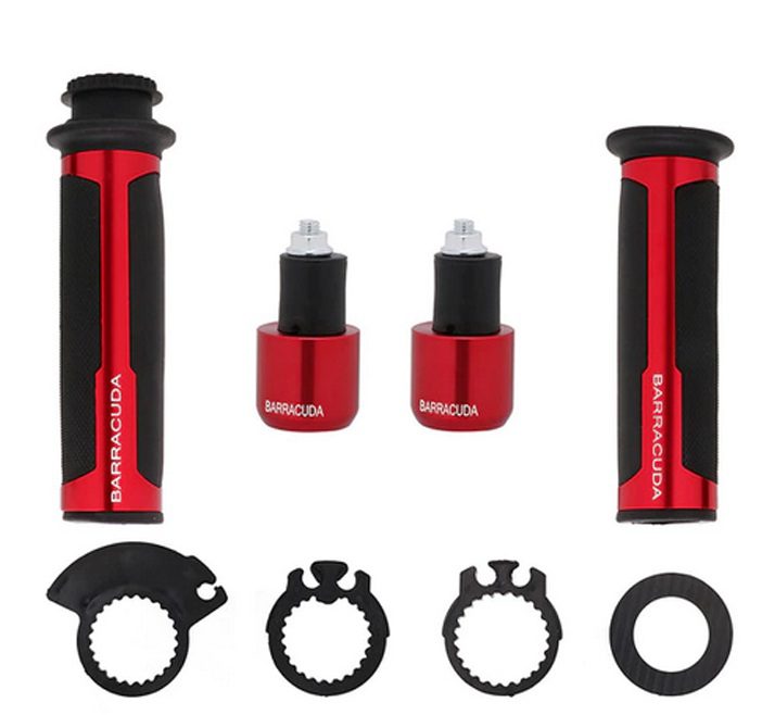 дръжки за мотоциклет с краш тапи-червени