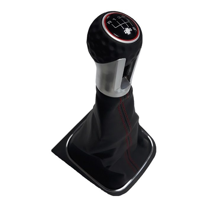 Топка за Скоростен Лост с Маншон За VW Golf 5/6 Gti 03-12 с 6 Скорости - Червен Конец