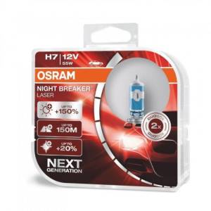 H7 Osram 12V 55W Night Breaker Laser +150% / Крушки Осрам лазер H7 55W +150%