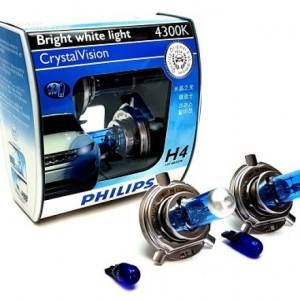 H4 Philips 55/60W 12V 4300K Crystal / Крушки Филипс кристал Х4 и В5В 4300К