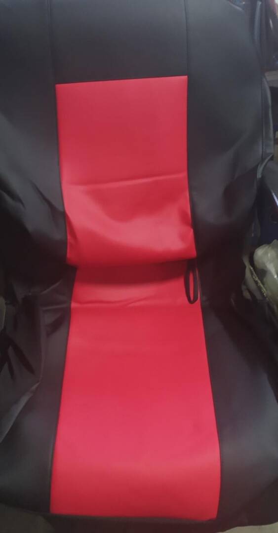 КОЖЕНА ТАПИЦЕРИЯ лукс черна / черна с червено - Image 5