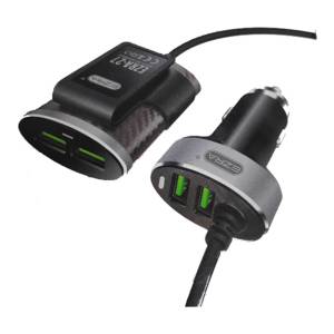 Зарядно за кола Ezra EA-27 – 4 х USB , 5.1 А – 25 W с 1м кабел за задните седалки