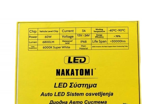 H7 Диодни крушки - NAKATOMI ( NAKAMOTO )12V & 24V - Image 3