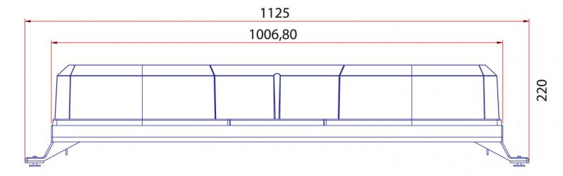 Аварийна лампа 12V жълто + жълто (106.8см) - Image 2