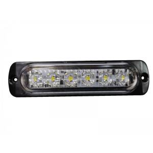 ГАБАРИТ МИГАЩ (12-24V) 6 LED С РЕФЛ.-112mm /БЯЛ И ОРАНЖЕВ