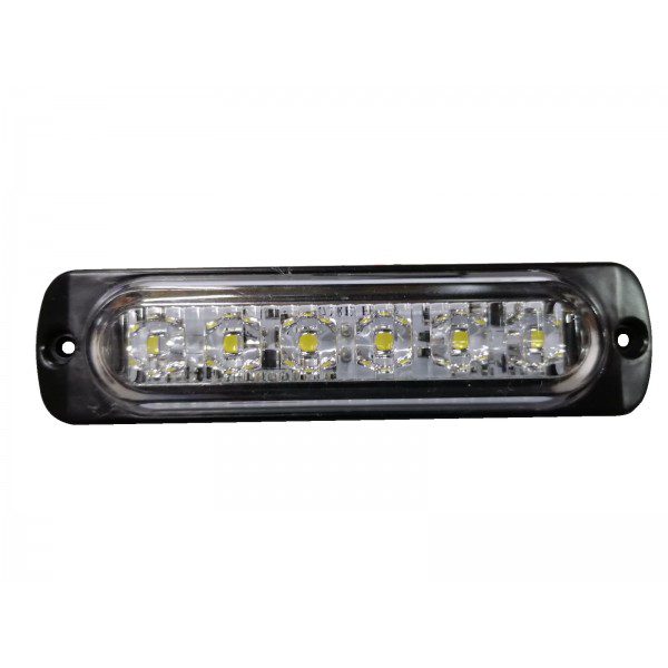ГАБАРИТ МИГАЩ (12-24V) 6 LED С РЕФЛ.-112mm /БЯЛ И ОРАНЖЕВ