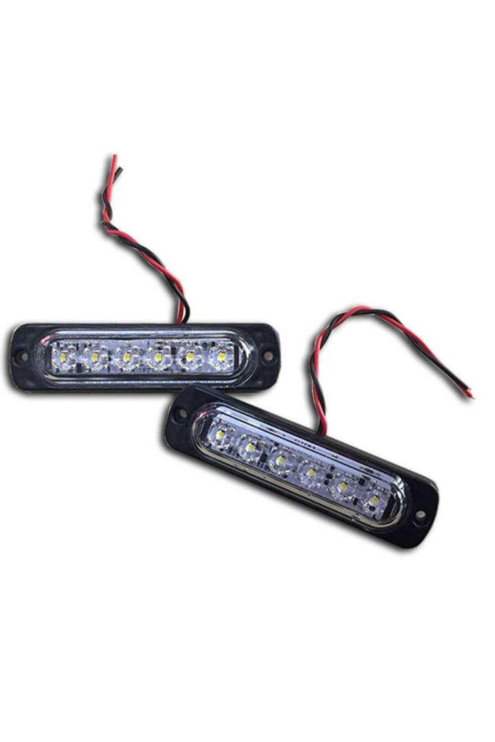 ГАБАРИТ МИГАЩ (12-24V) 6 LED С РЕФЛ.-112mm /БЯЛ И ОРАНЖЕВ - Image 2
