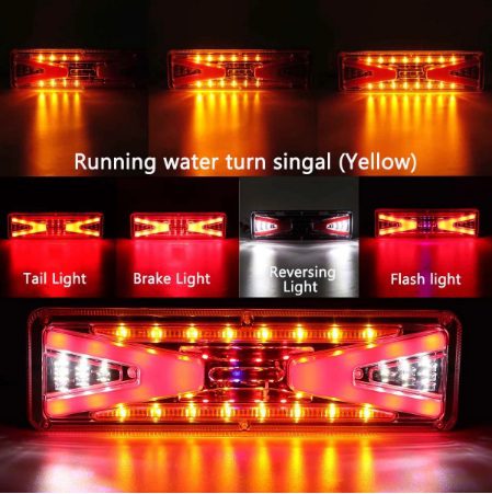 LED стопове с динамичен мигач и неон 12V - Image 2