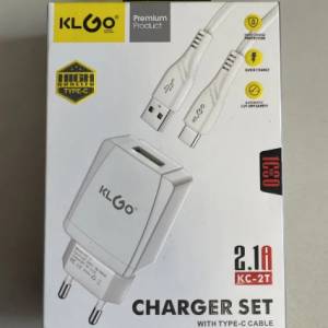 Зарядно за телефон / таблет - KLGO KC-2T + кабел Type-C