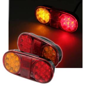 Комплект 2 броя LED Лед Диодни Стопове, 12V, За Камион, Ремарке, Бус, Каравана, Кемпер, Е-Mark