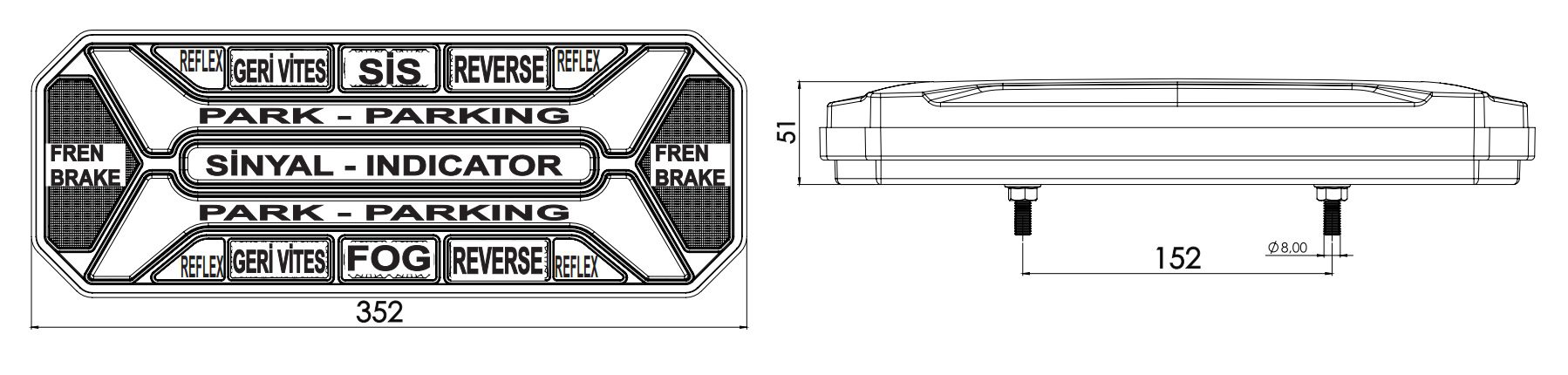 LED стопове с динамични светлини и неон 12-24V - Image 2