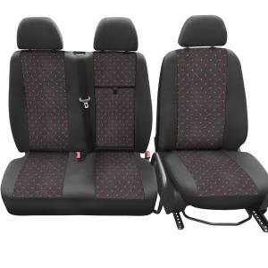 2+1 Лукс Калъфи черни За Седалки за Mercedes Sprinter след 2006г