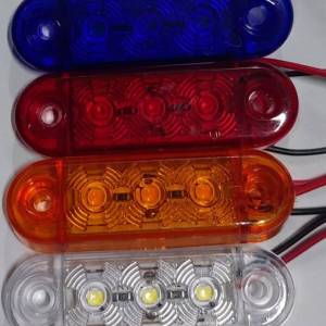 12V-24V - 3 LED страничен маркер токос габарит - за бус платформа камион ремарке автобус