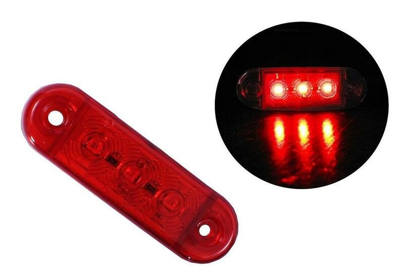 12V-24V - 3 LED страничен маркер токос габарит - за бус платформа камион ремарке автобус - Image 3