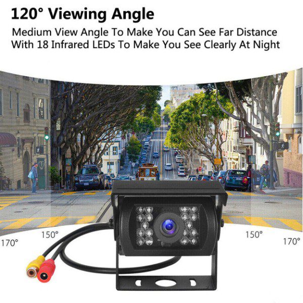 Безжичен комплект за паркиране с две камери, 7'' монитор и дистанционно - Image 3