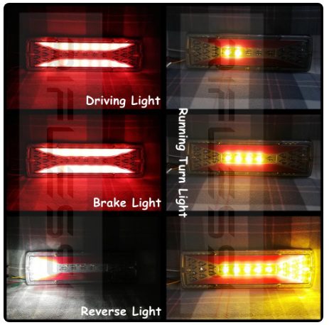 LED стопове с динамичен мигач и неон 12/24v - Image 2