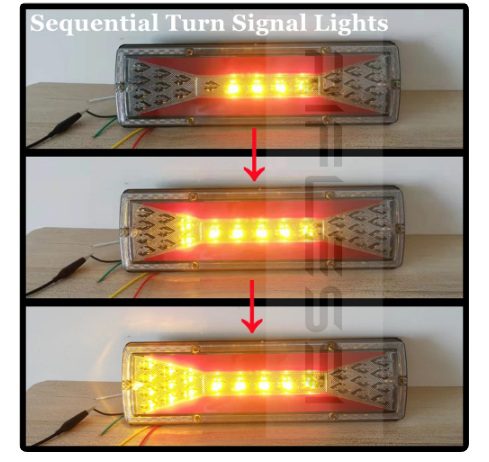 LED стопове с динамичен мигач и неон 12/24v - Image 3