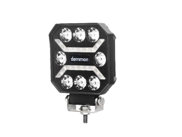 Универсална мощна LED ЛЕД диодна лампа халоген бяла светлина 27W 12V - 24V за камион трактор ролбар АТВ джип земеделски и селскостопански машини и др. - Image 2