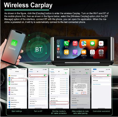 Универсална навигация + видеорегистратор ANDROID Wireless Carplay - Image 5