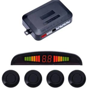 Парктроник, с четири черни сензора, LED дисплей, черен