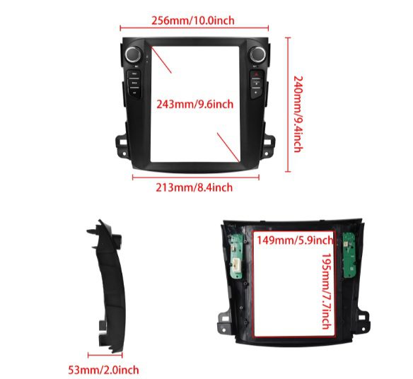 Mitsubishi Outlander 2008-2015-9.7" ВЕРТИКАЛНА НАВИГАЦИЯ - Image 3