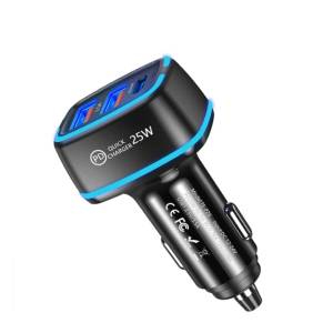 Адаптер за запалка с 3 порта - 25W