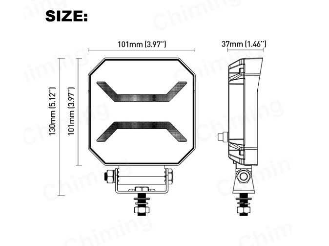 LED диодна лампа халоген бяла светлина + бял габарит 12V/24V - Image 2