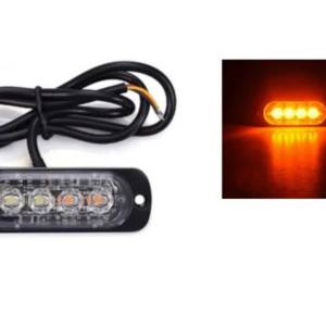 4 LED Аварийна Лампа За Пътна Помощ, Жълта Блиц Светлина, Мигаща