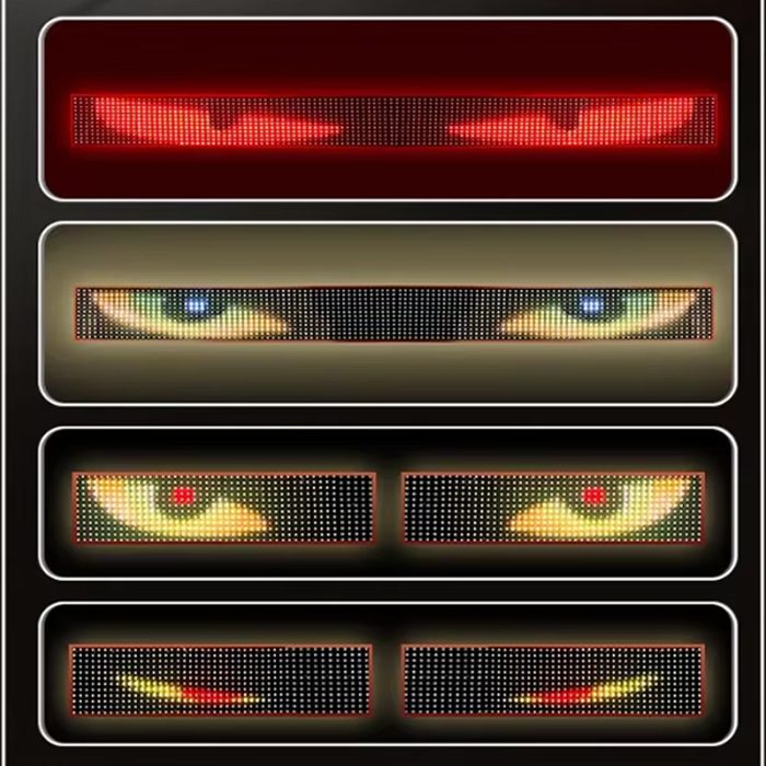 Комплект от 2бр светещи LED очи за предно стъкло Devil Eyes 2 х 60/17 см - Image 4