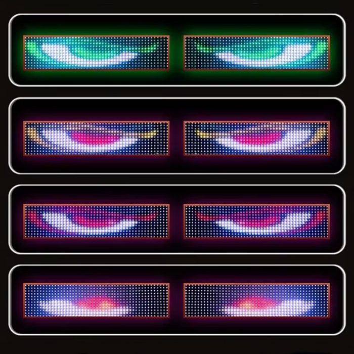 Комплект от 2бр светещи LED очи за предно стъкло Devil Eyes 2 х 60/17 см - Image 5