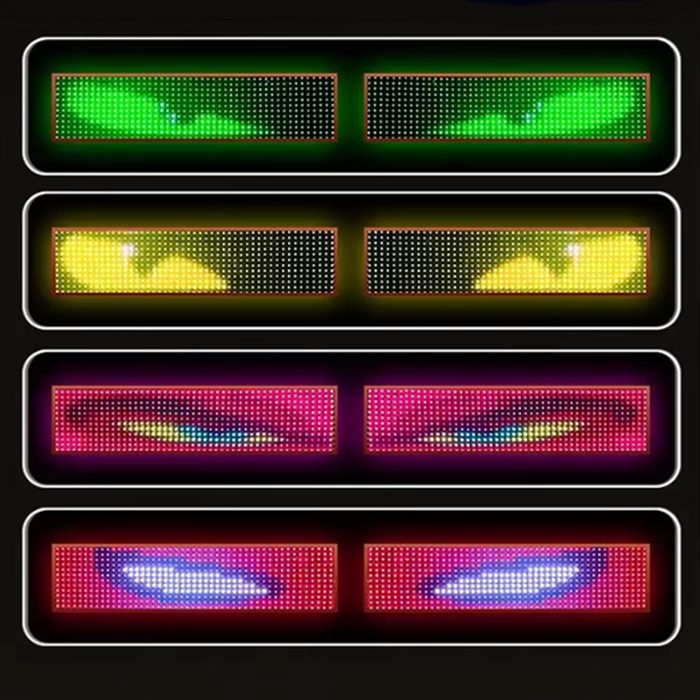 Комплект от 2бр светещи LED очи за предно стъкло Devil Eyes 2 х 60/17 см - Image 3