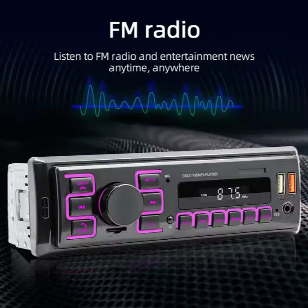 MP3 плейър 1 Din радио за кола, стерео, USB зареждане/AUX-IN - Image 2