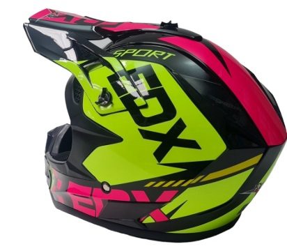 КАСКА КРОС M размер, Черно+Розово+Зелено - Image 2