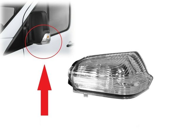 Мигач в огледало за Mercedes Sprinter, VW Crafter 2006-2018