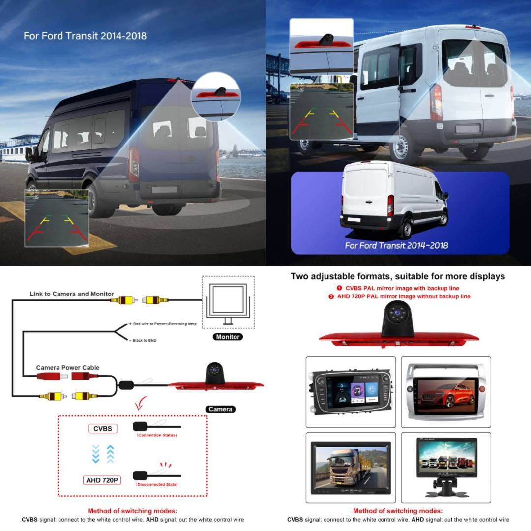 Задна камера с трети стоп за Ford Transit 2015-2017 - Image 4