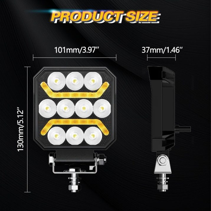 Диоден халоген LED бяла и жълта светлина габарит, 9-50V - Image 2