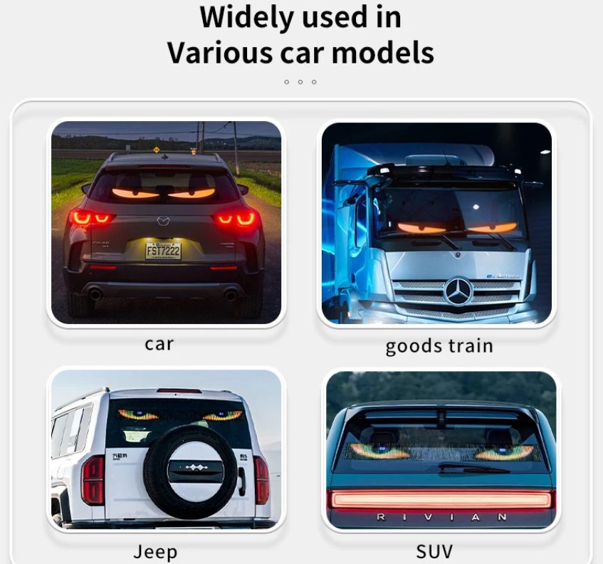 Светещи LED очи за предно стъкло Devil Eyes 50 х 11 см - Image 5