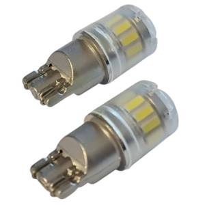 Комплект 2 броя LED крушки T10 12V 5W в бял цвят