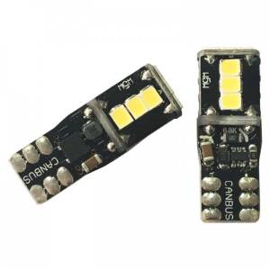 LED крушки T10 с 40 SMD диода, 6000K бяла светлина. Ниска консумация, дълъг живот и лесен монтаж. Комплект от 2 броя.