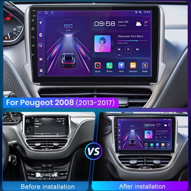 Мултимедия за Peugeot 2008 208 (2012–2019)- 10" - Image 2