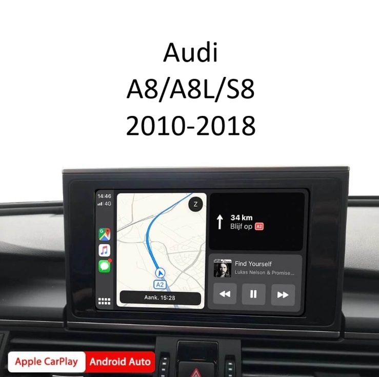 Wireless Apple CarPlay & Android Auto Интерфейс – Audi A8/A8L/S8 2010-2018
