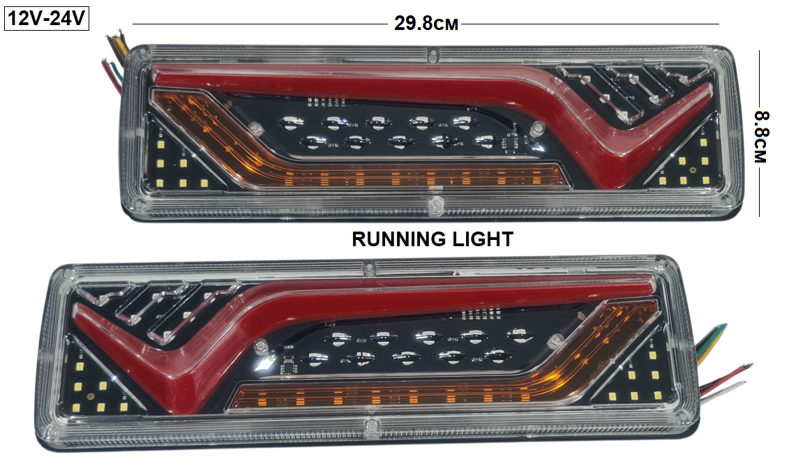 LED стопове с динамичен мигач и неон 12/24V