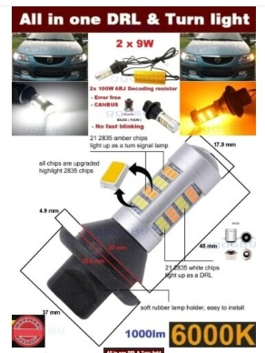 Led Крушки DRL -Дневна+ Мигач японски стандарт - Image 2