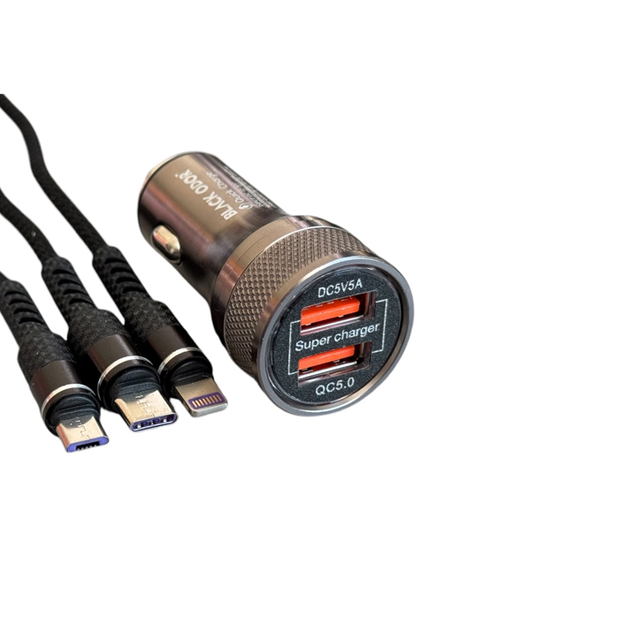 Зарядно за телефон PG236 с 2 usb порта + кабел - Image 2