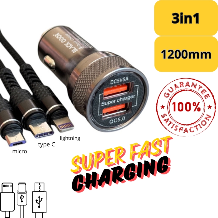 Зарядно за телефон PG236 с 2 usb порта + кабел
