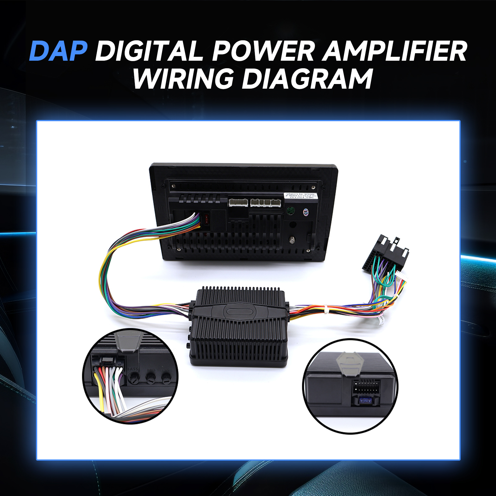 Универсален 4-Канален DSP 3.0 Аудио Усилвател за Автомобил (4x80W) с Plug & Play Монтаж - Image 4